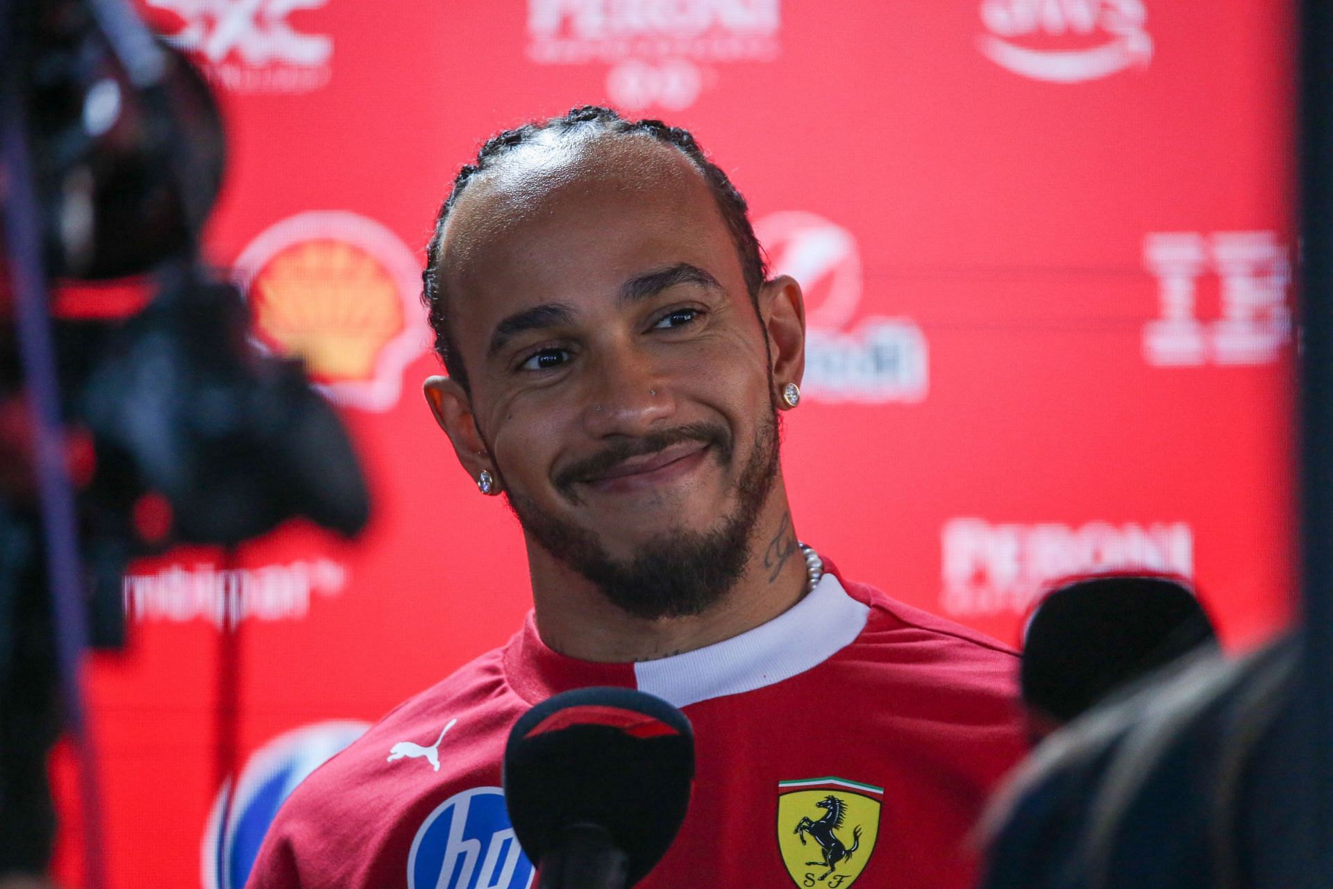 Ferrari's Lewis Hamilton at the Austrian Grand Prix weekend - Source: Getty